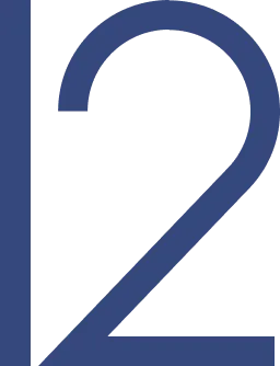 Blue number 2 on a white background