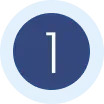 Blue circular button with a white number 1 in the center