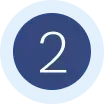 Blue circle with a white border and the number 2 in the center