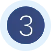 Blue circular badge with the number 3 in white