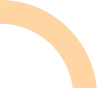 Close-up of a pale orange curved arc on a white background