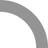 Gray and white geometric shape with a thick curved corner on a white background