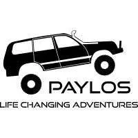 Black SUV logo with the text “PAYLOS” and tagline “LIFE CHANGING ADVENTURES”