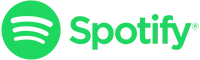 Spotify logo with green circle icon and green wordmark on white background