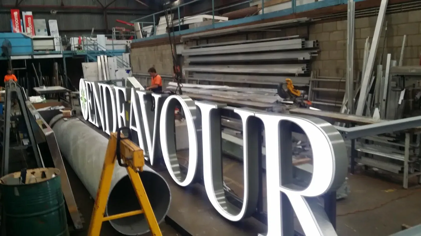 signage in progress