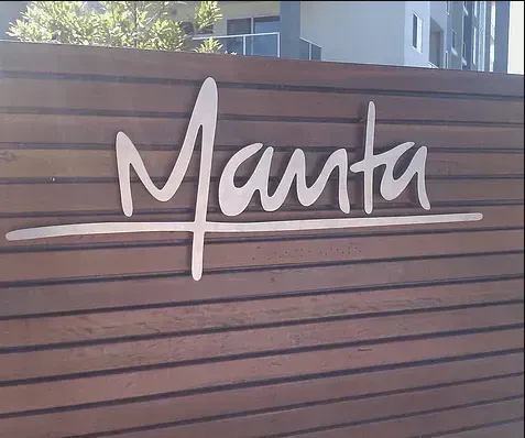 Laser Cutting Signs Example for Manta