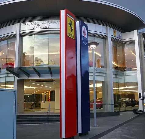 Pylons for Ferrari with attention to detail