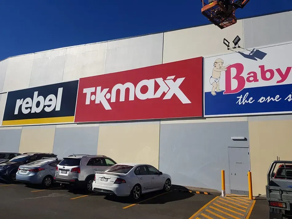 different building signage