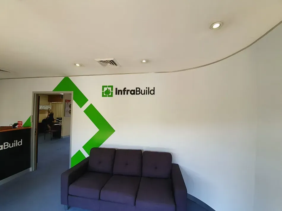 InfraBuild interior signage