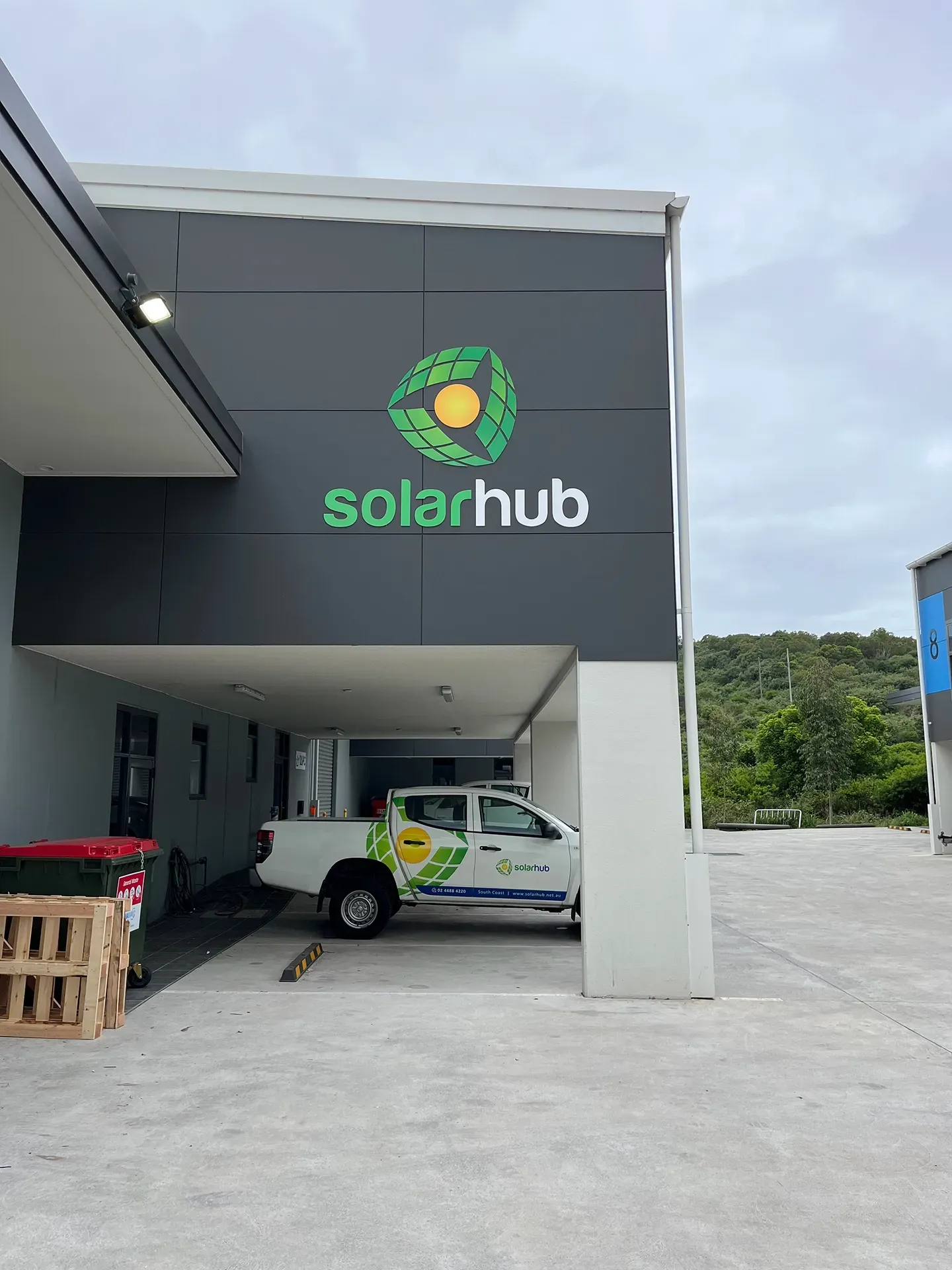 Solar Hub building sign