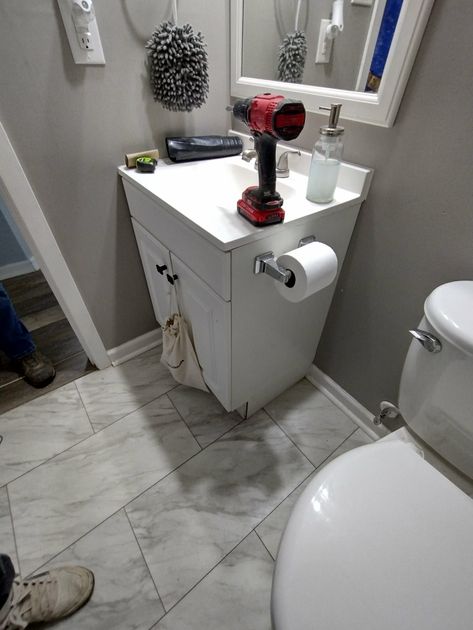 Image of a bathroom vanity that has been repaired by GT Miler Home Solutions and handyman services. 