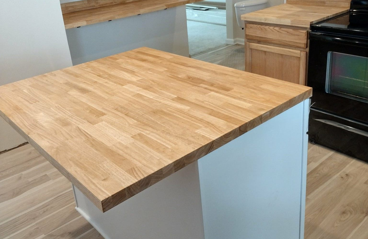 Image of a new kitchen island that was built by GT Miler Home Solution