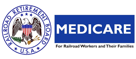 The logo for the railroad retirement board medicare for railroad workers and their families