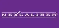 The nexcaliber logo is on a purple background.