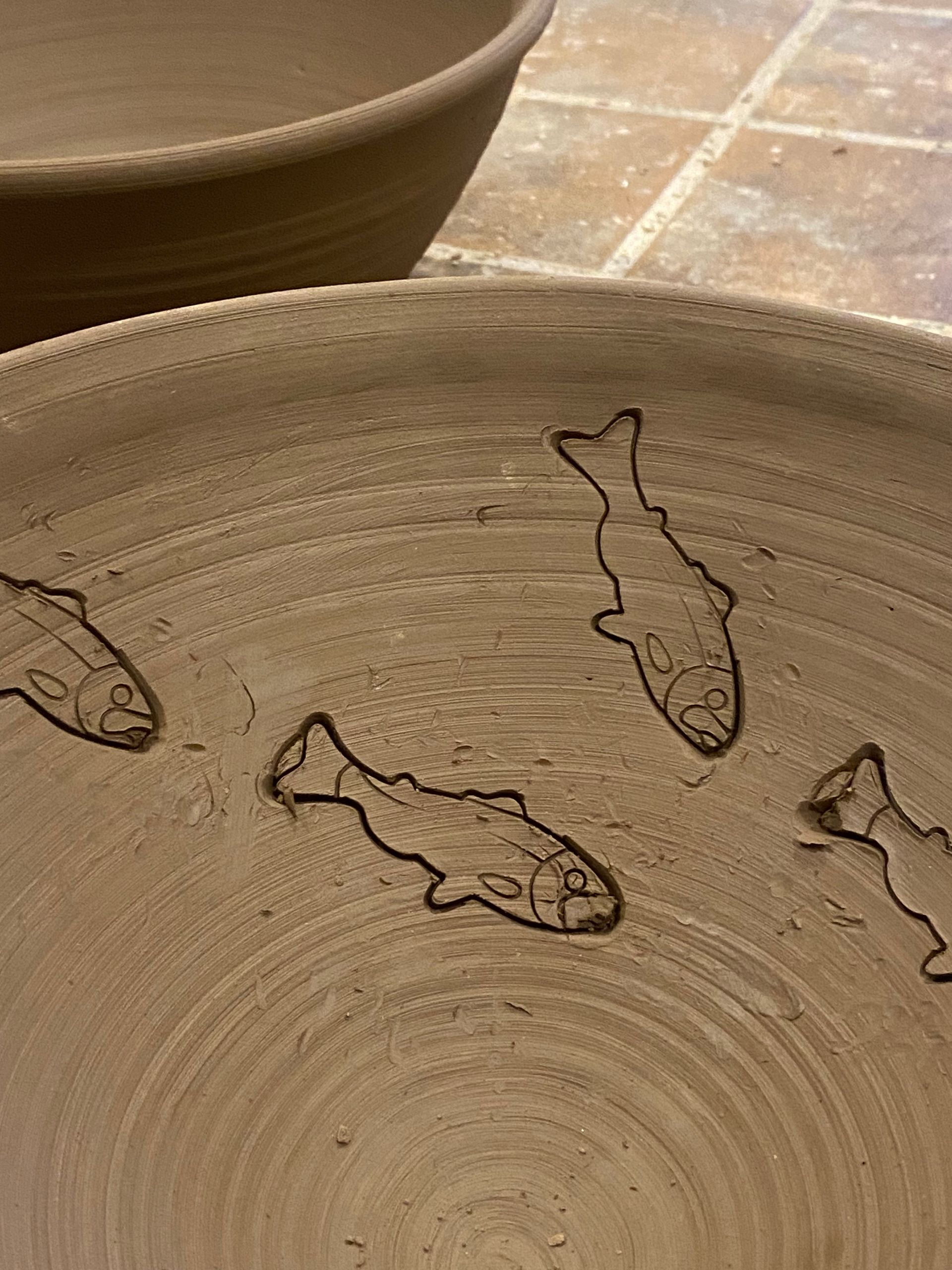 Handmade ceramic seafood plate from Barra