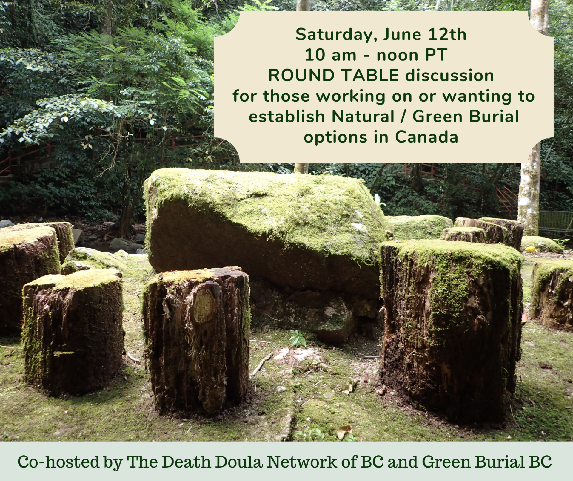 June 12th, Natural Burial Round Table