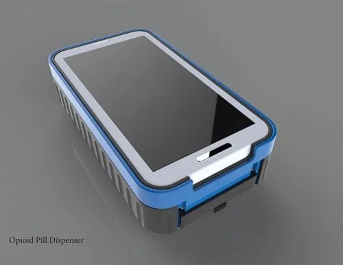 Rendered Opiod Pill Dispenser Design