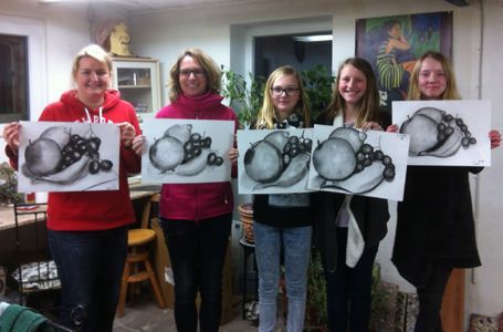 Workshop Kurs Obststillleben mit Kreide und Kohle