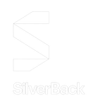 A white logo with the letter s on a white background.