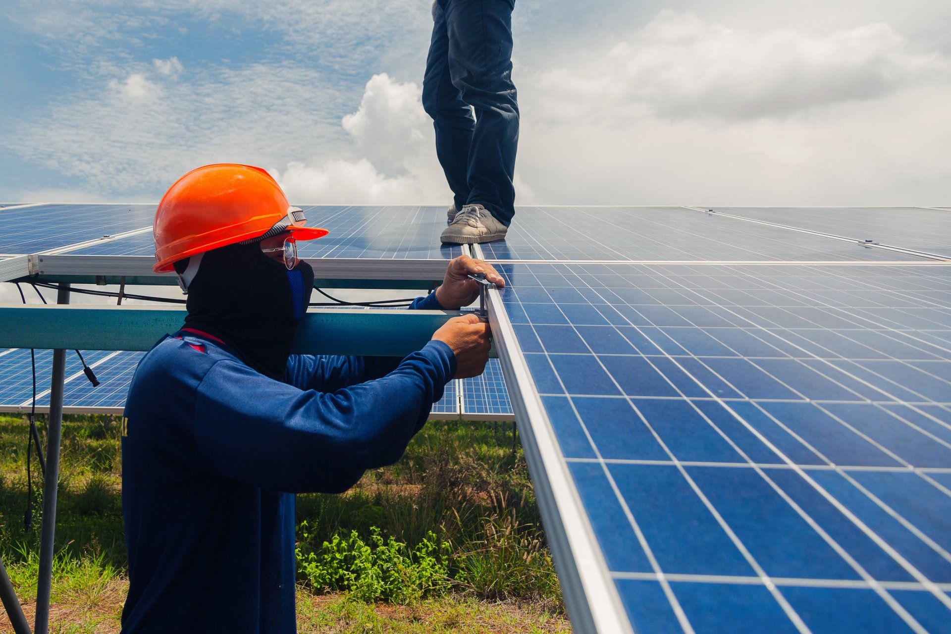 A Man Repairing a Solar Panel – Brisbane, QLD – Star Bright Energy
