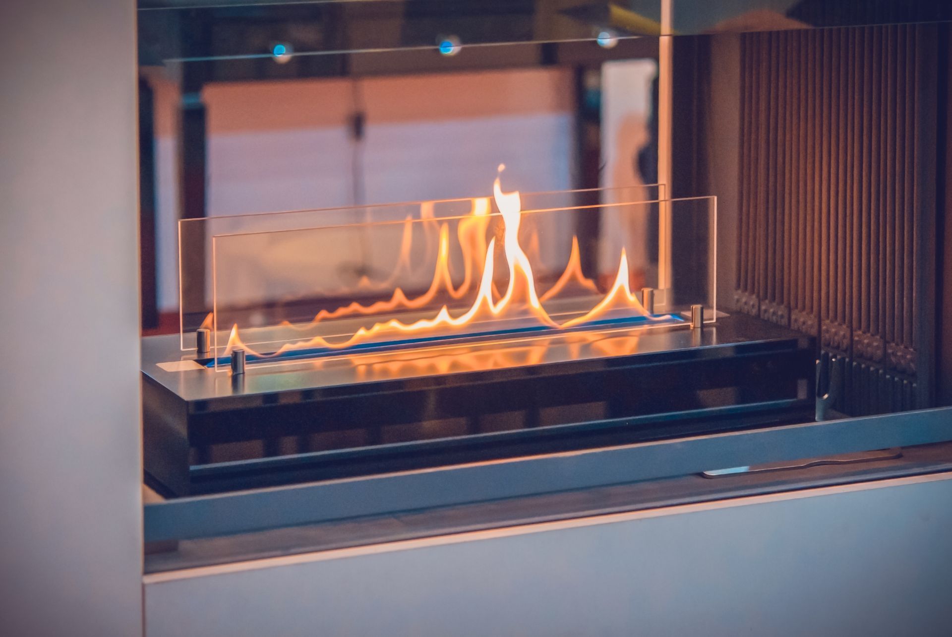 Modern Fireplace With Flickering Flames — Climate King In Orange, NSW