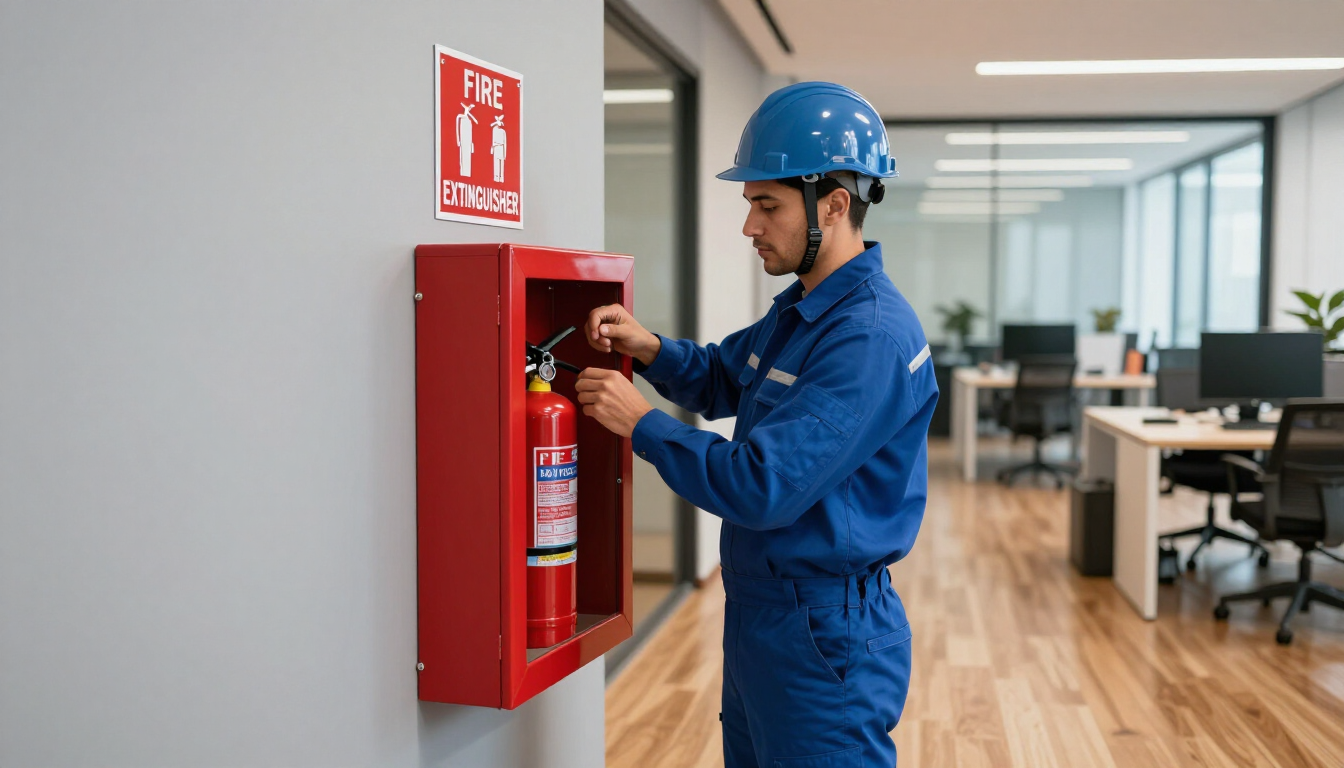 Instalaci%C3%B3n de equipo contra incendio en oficinas