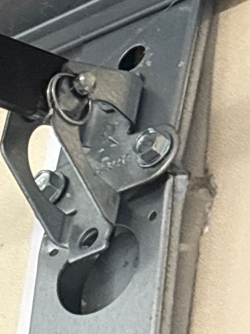 Newly installed modern residential garage door