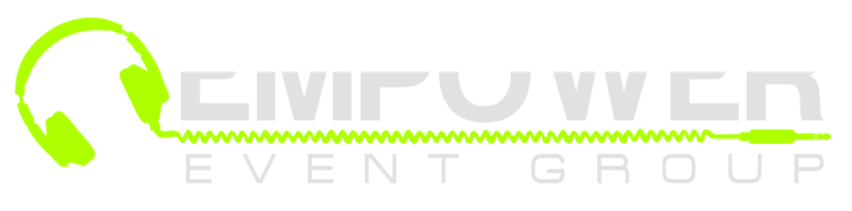 Tap to return to home page. A logo for a company called Empower Event Group.