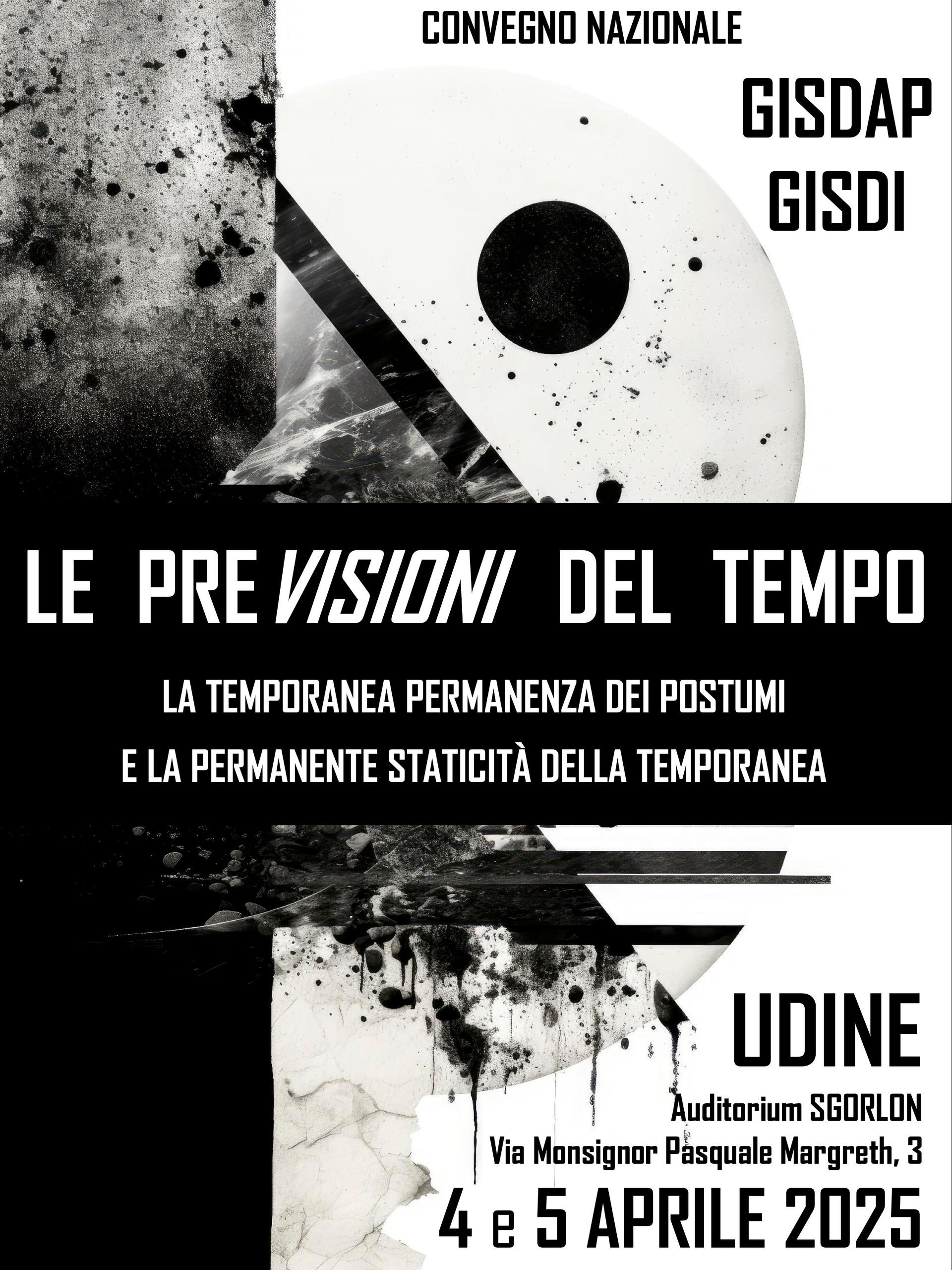 Udine 4–5 aprile 2025 Convegno Nazionale GISDI e GISDAP