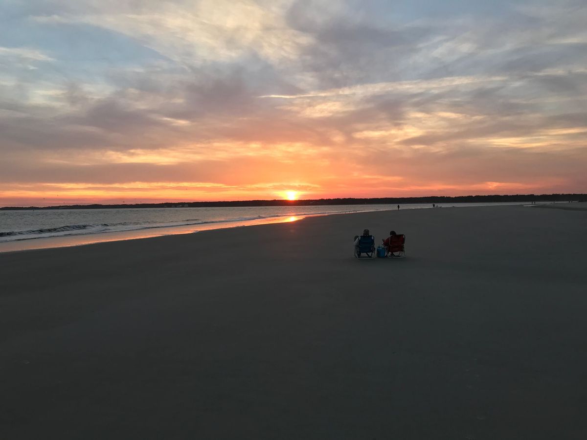 Sunset over the beach on Hilton Head Island