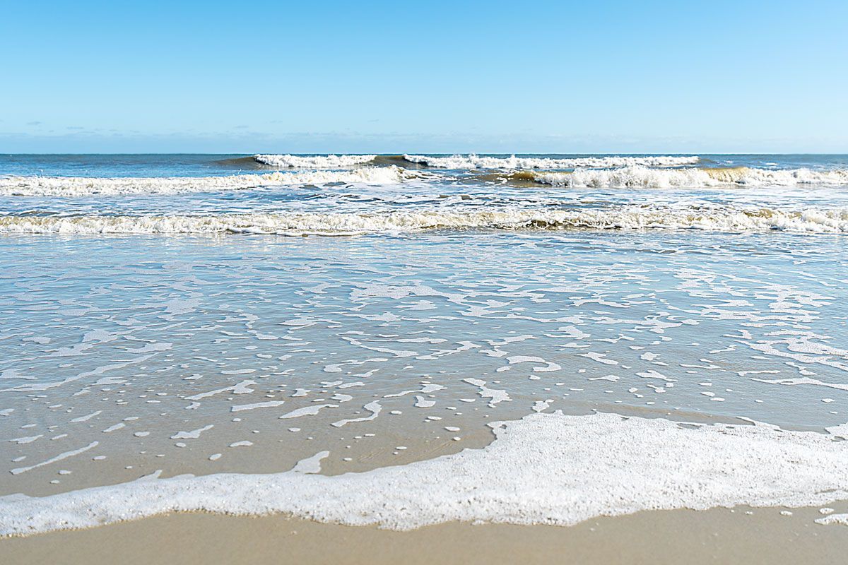 Waves on the beach at Hilton Head Island, South Carolina