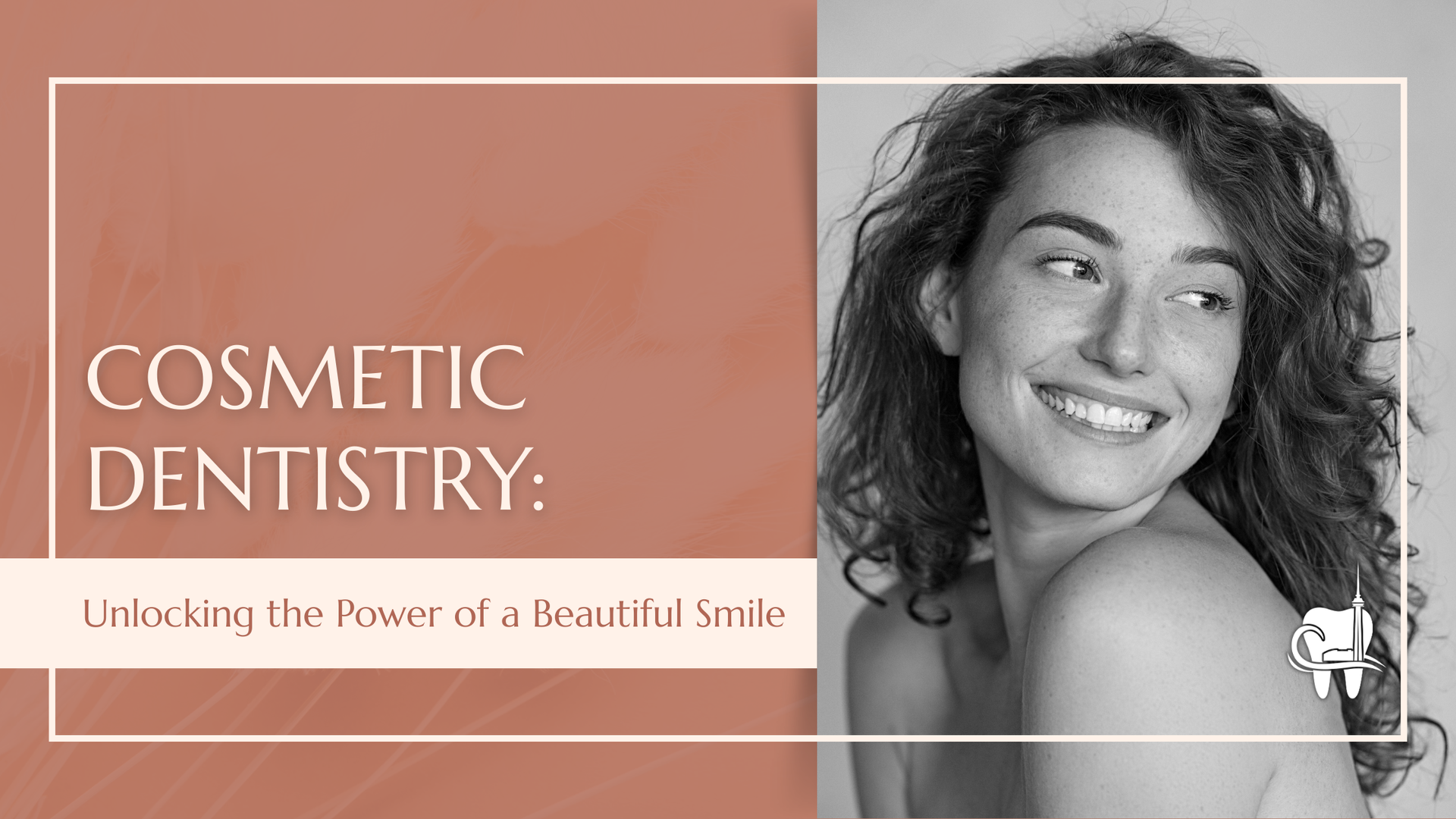 Smiling woman with the words