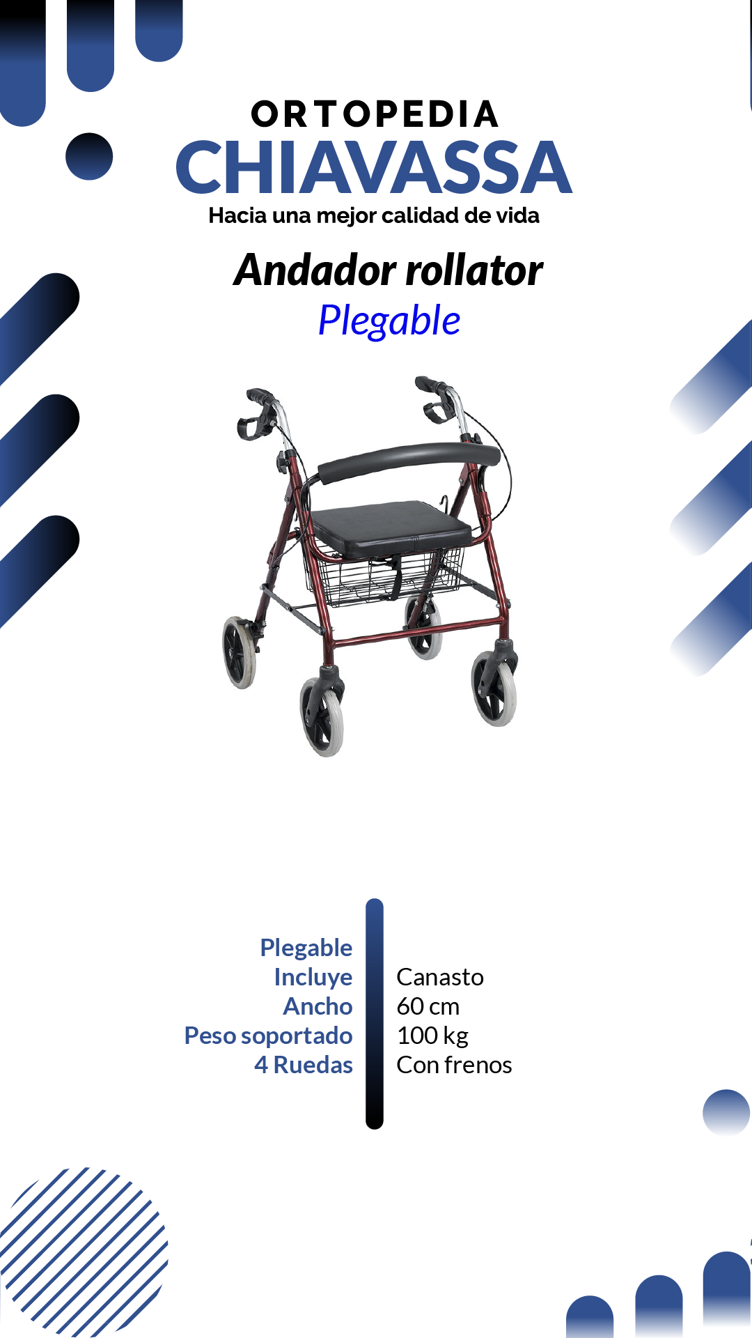 Andador plegable
