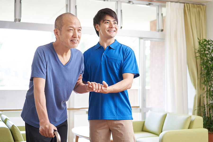 patient with caregiver