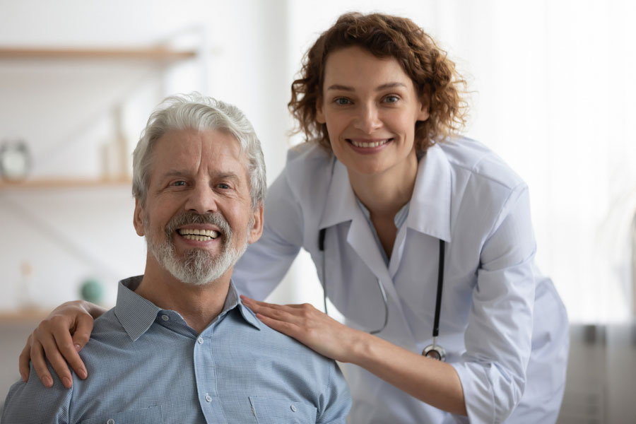 patient with caregiver