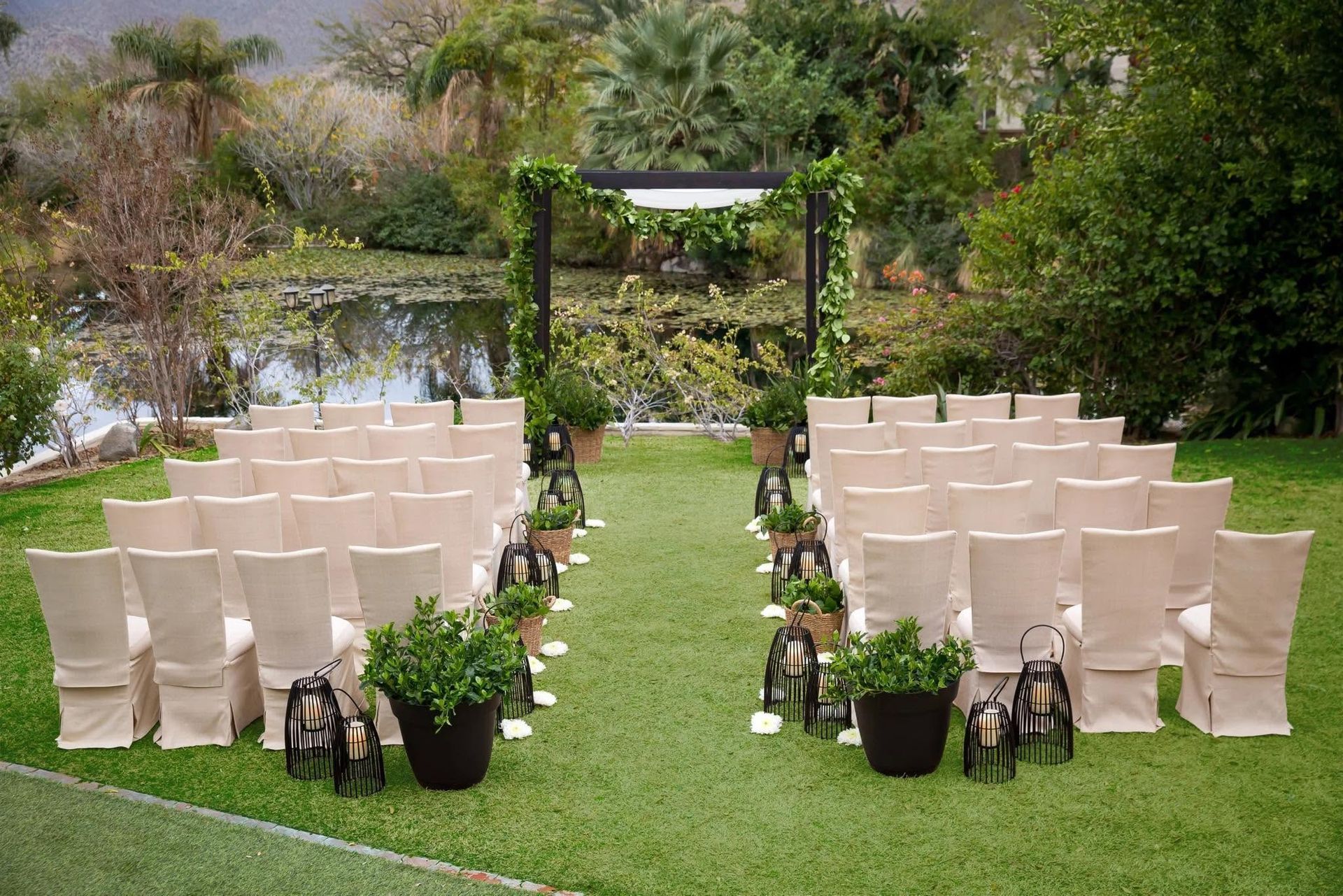 Wedding ceremony setup