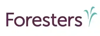A foresters logo with a green leaf on a white background.