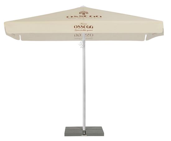 bedruckter Sonnenschirm mit Teleskop-Funktion mit Volant, ohne Ventil und ohne Schutzdach, in Stofffarbe Beige