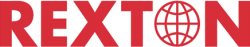 REXTON logo in red with a globe icon forming the O
