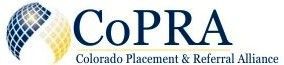 CoPRA logo: blue and yellow globe, dark blue text