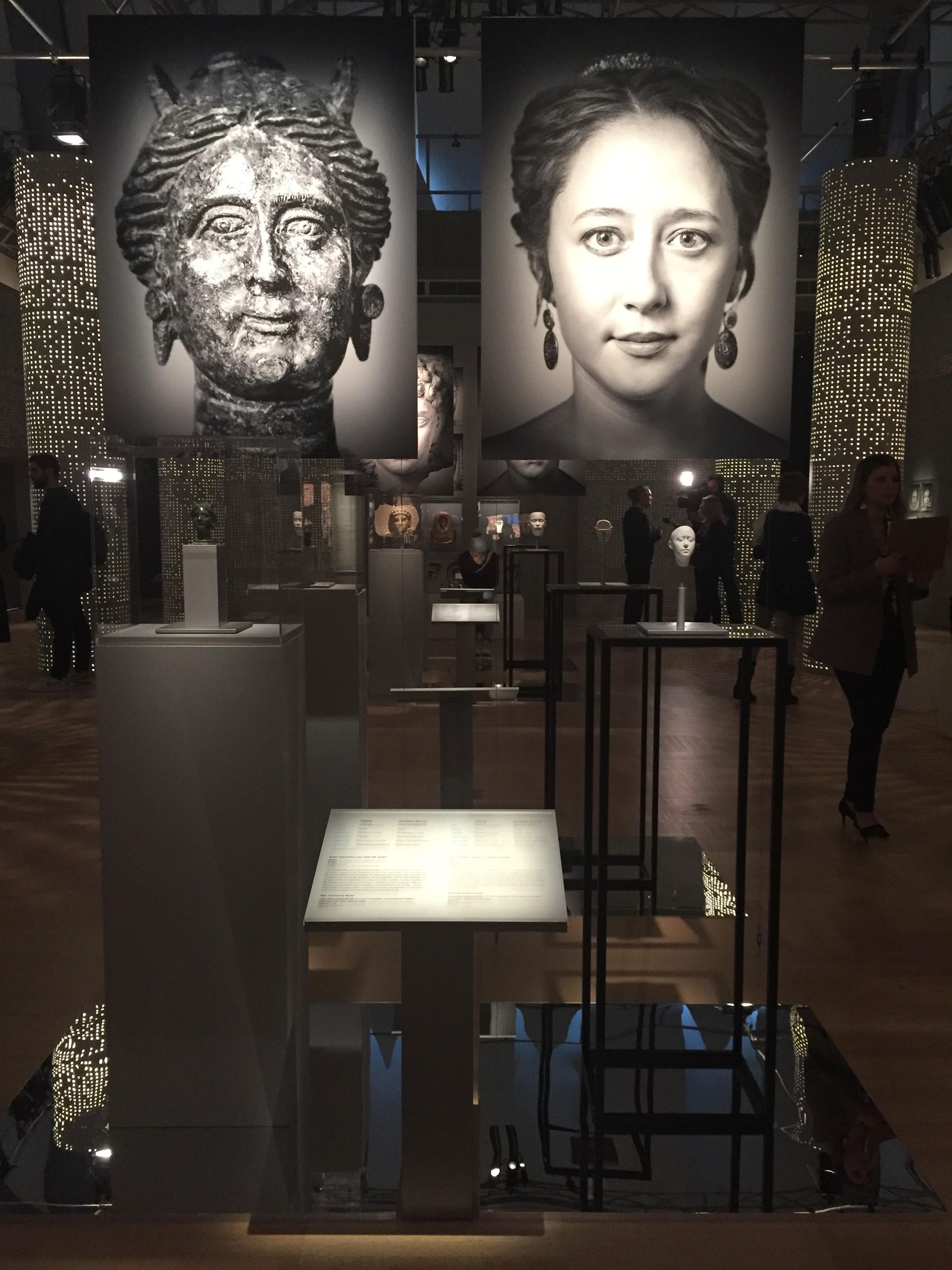 Amanda and her 2,000 Year Old Double on exhibition at the Museum of Civilization in Quebec City, October, 2018. 