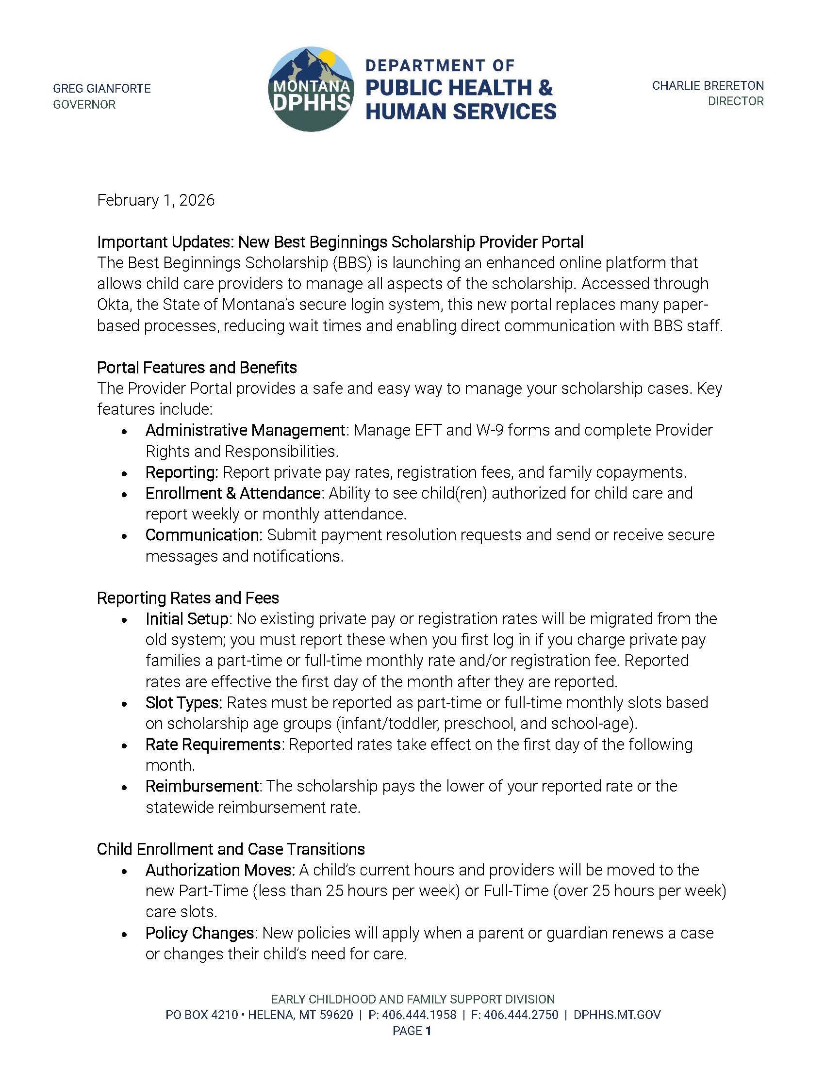 Blurry screenshot of a public health services notice with a logo and several bullet points of text.