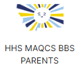 HHS MAQCS BBS Parents logo with a smiling sun and blue-yellow rays