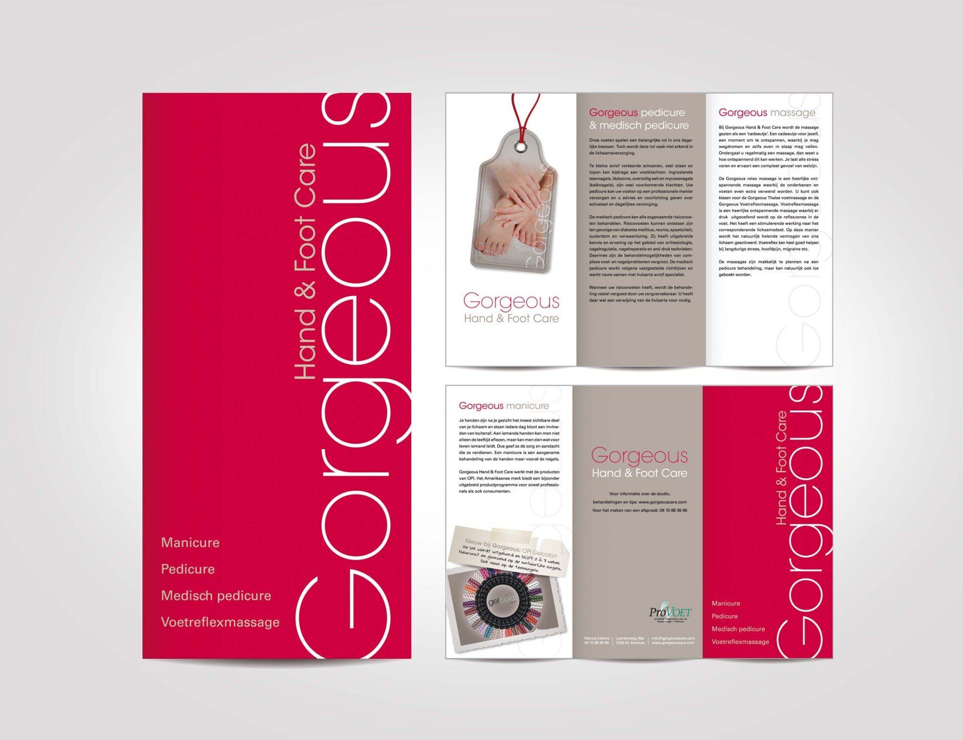 Een drievoudige brochure voor 