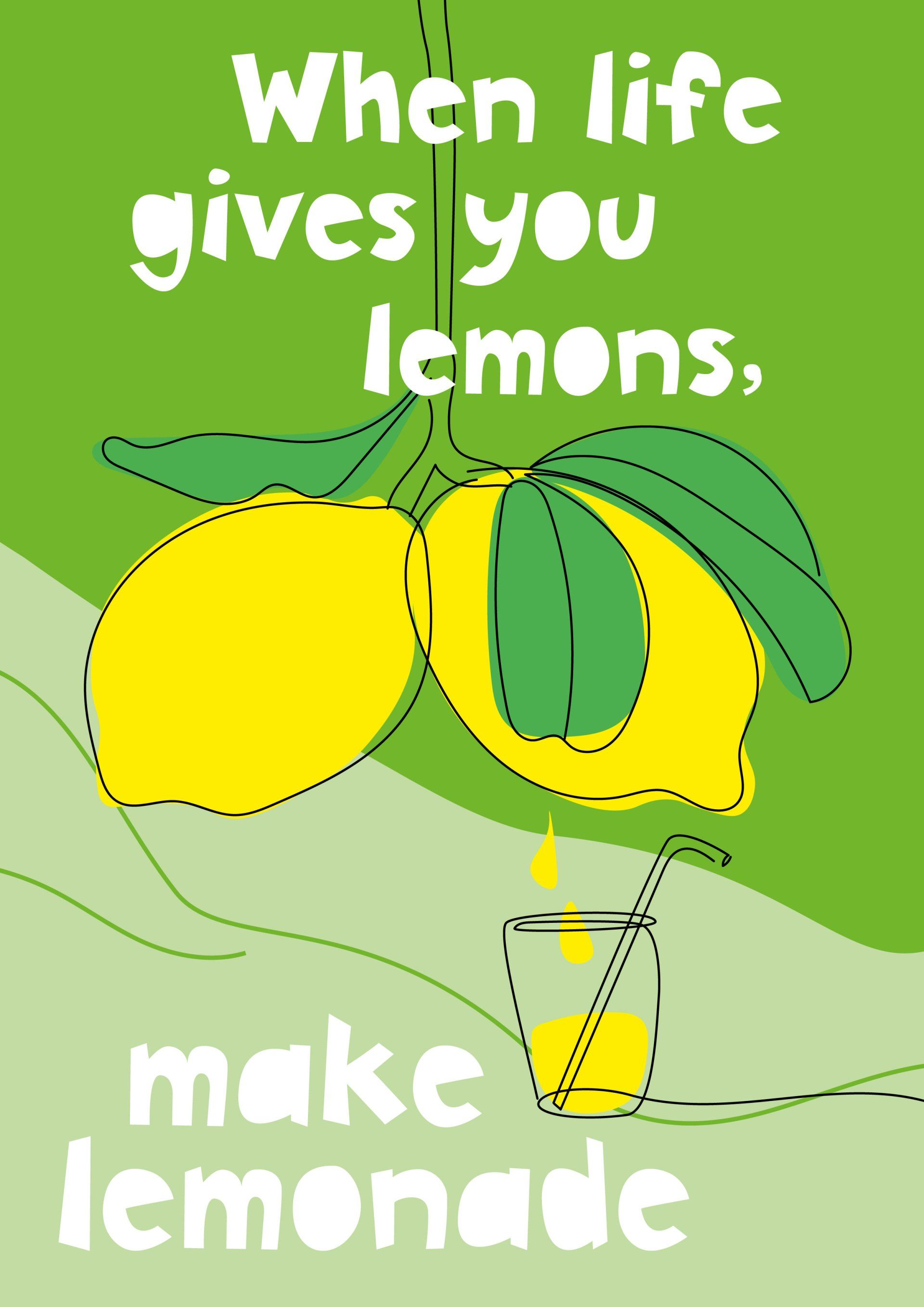 Een groene poster met de tekst 