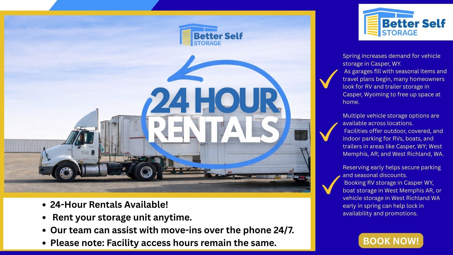How Vehicle Storage Works in Spring:RV,Boat & Trucks Parking