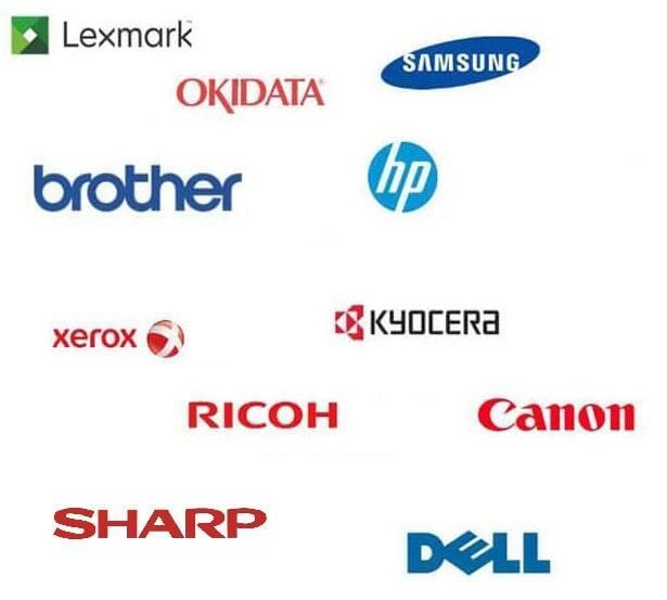 Logotipos para lexmark, brother, samsung, xerox, ricoh, canon y dell