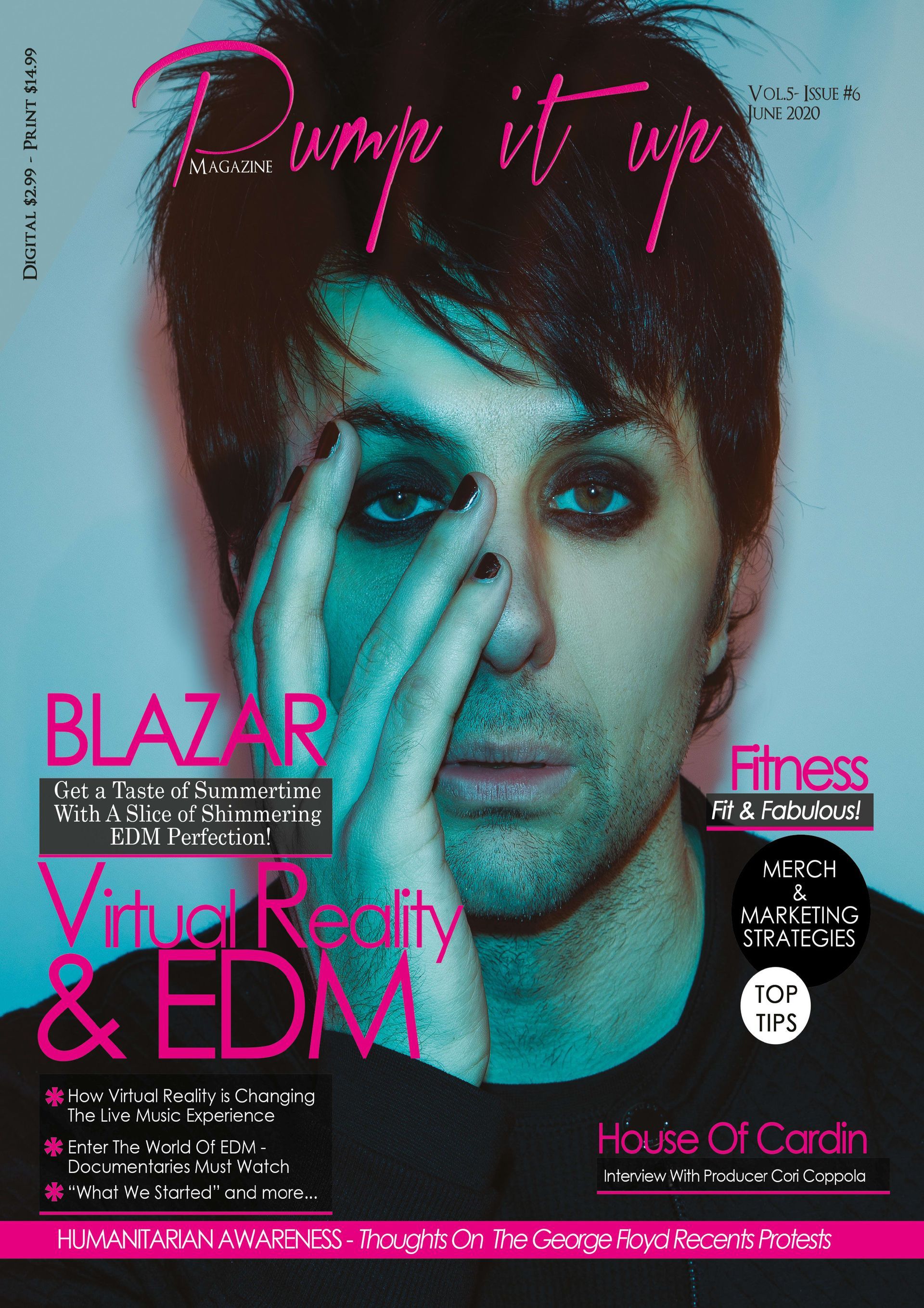 A magazine cover that says pump it up on it