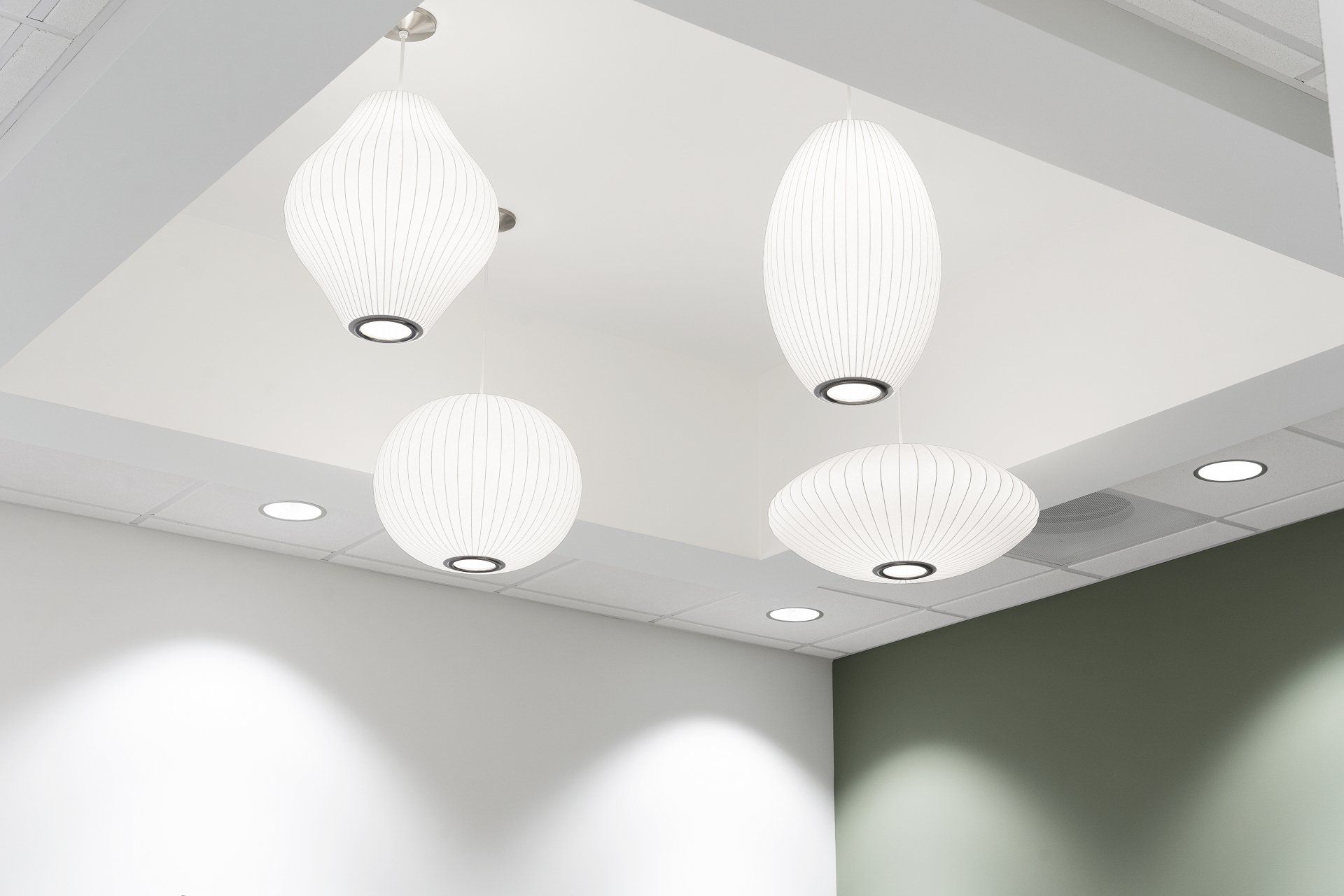 Lighting in the reception room.