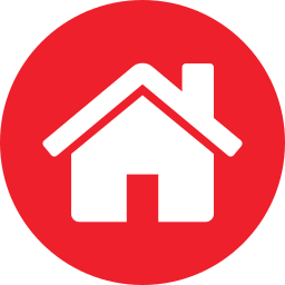 White house icon inside a red circle.